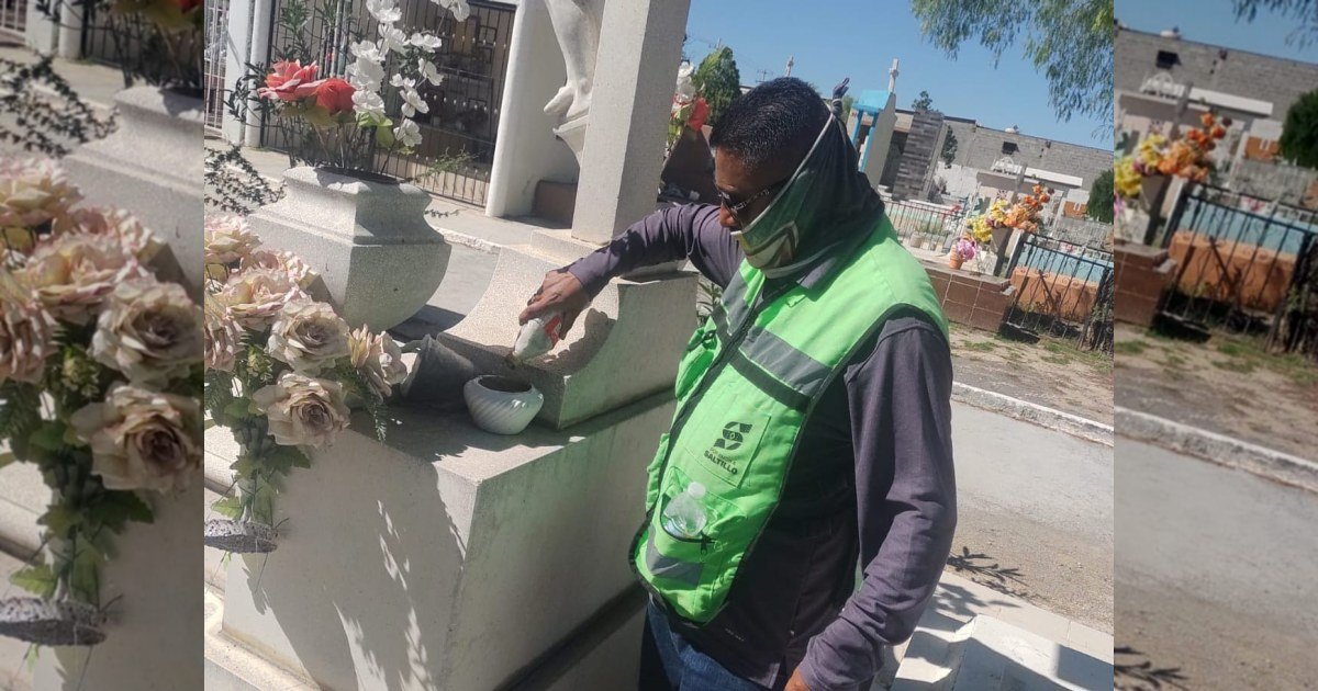 Realiza Salud Pública fumigación en panteones municipales · Fotografía 3