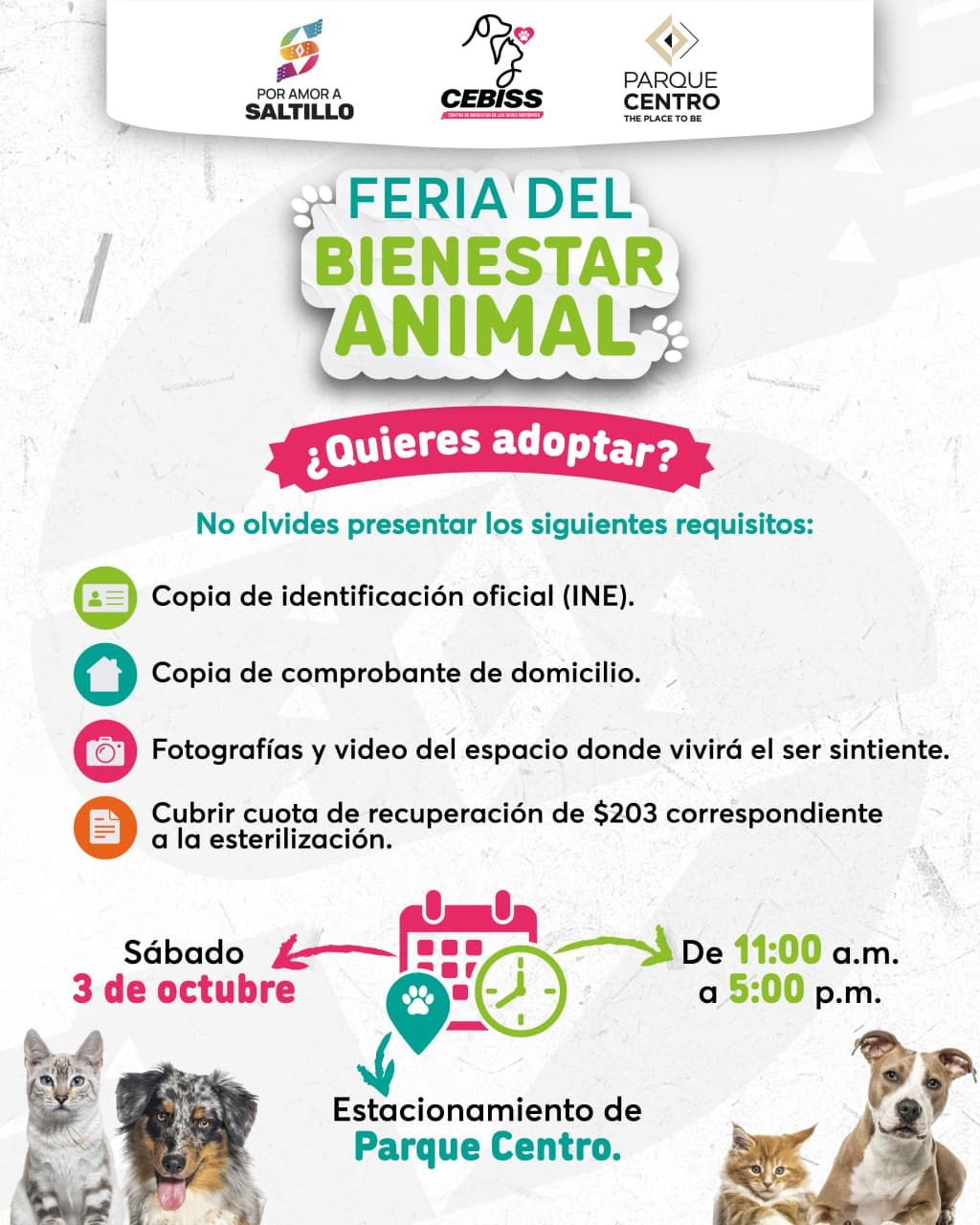 Asiste a la Feria del Bienestar Animal en Saltillo · Fotografía 1