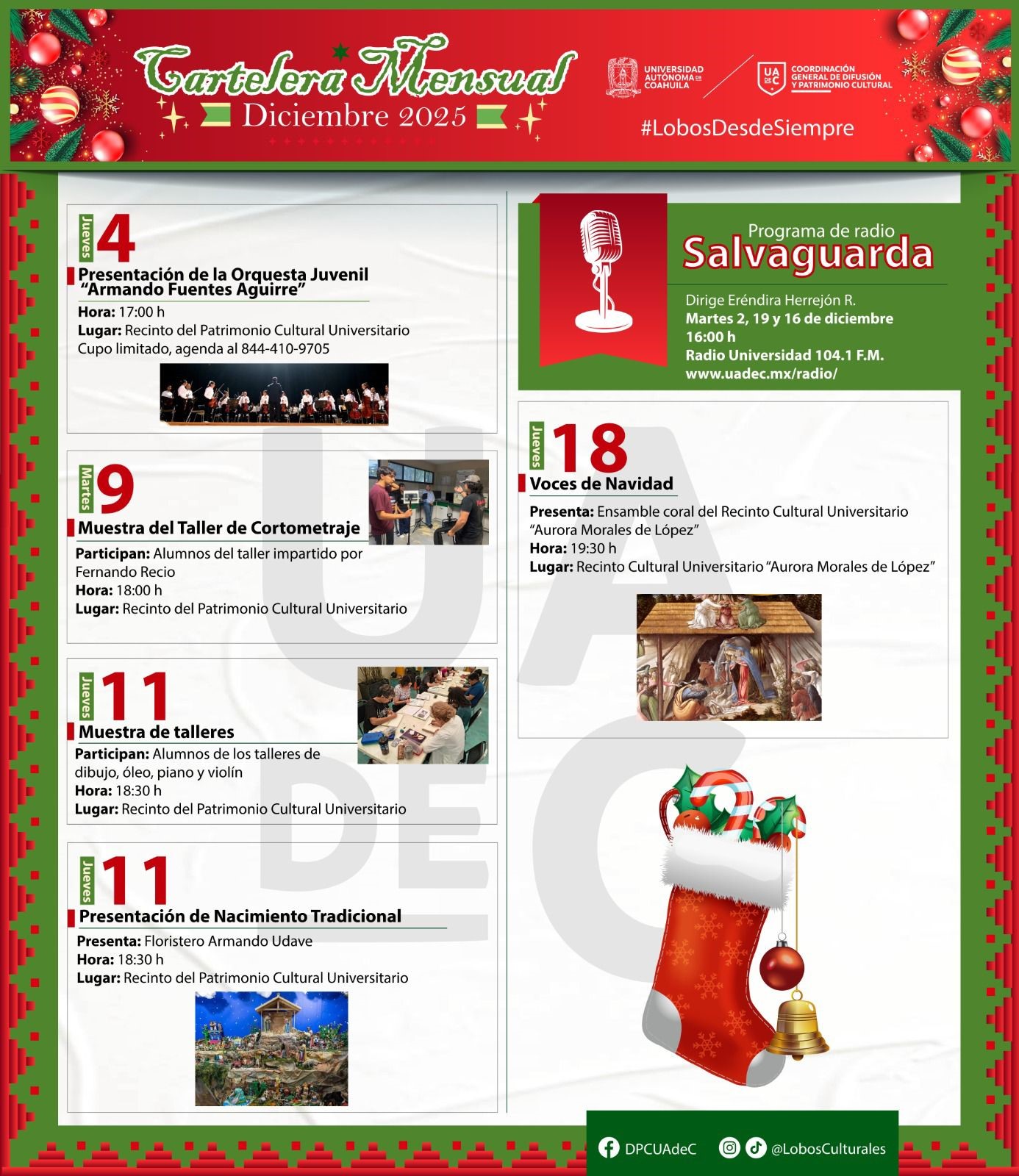 Catelera Cultural Diciembre 2025