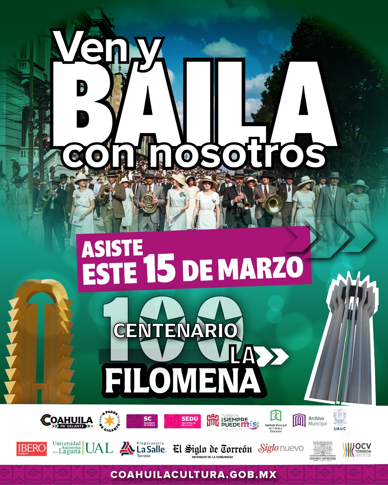 001 CELEBRA CULTURA EL CENTENARIO DE LA MÚSICA REPRESENTATIVA DE TORREÓN