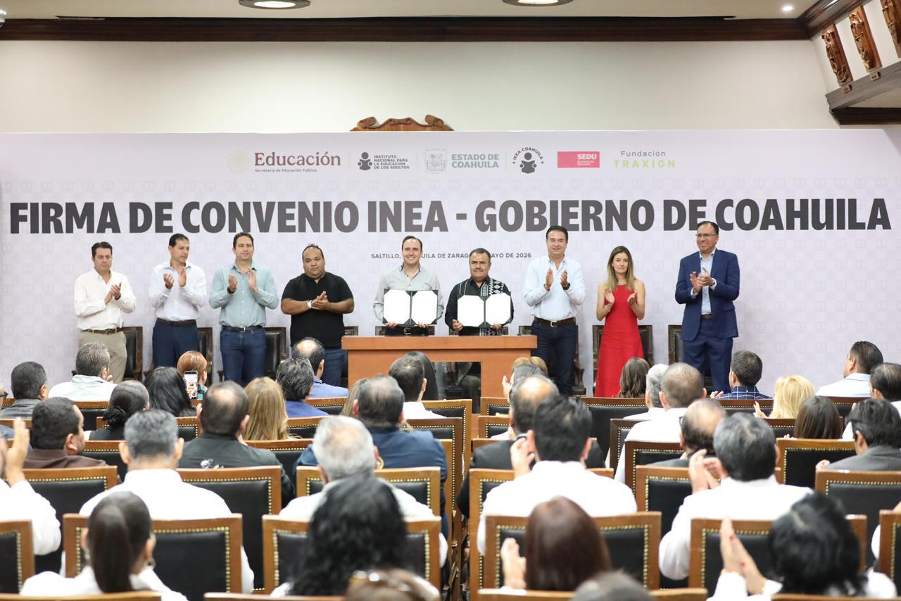 001 COAHUILA EL ESTADO CON LA MAYOR COBERTURA DE EDUCACIÓN BÁSICA DEL PAÍS- INEA
