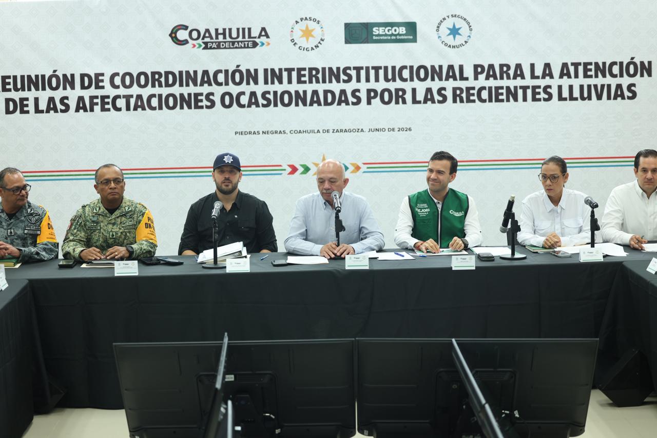 001 GOBIERNO DE COAHUILA, FUERZAS ARMADAS Y MUNICIPIOS ATIENDEN EN CONJUNTO CONTINGENCIA POR LLUVIAS