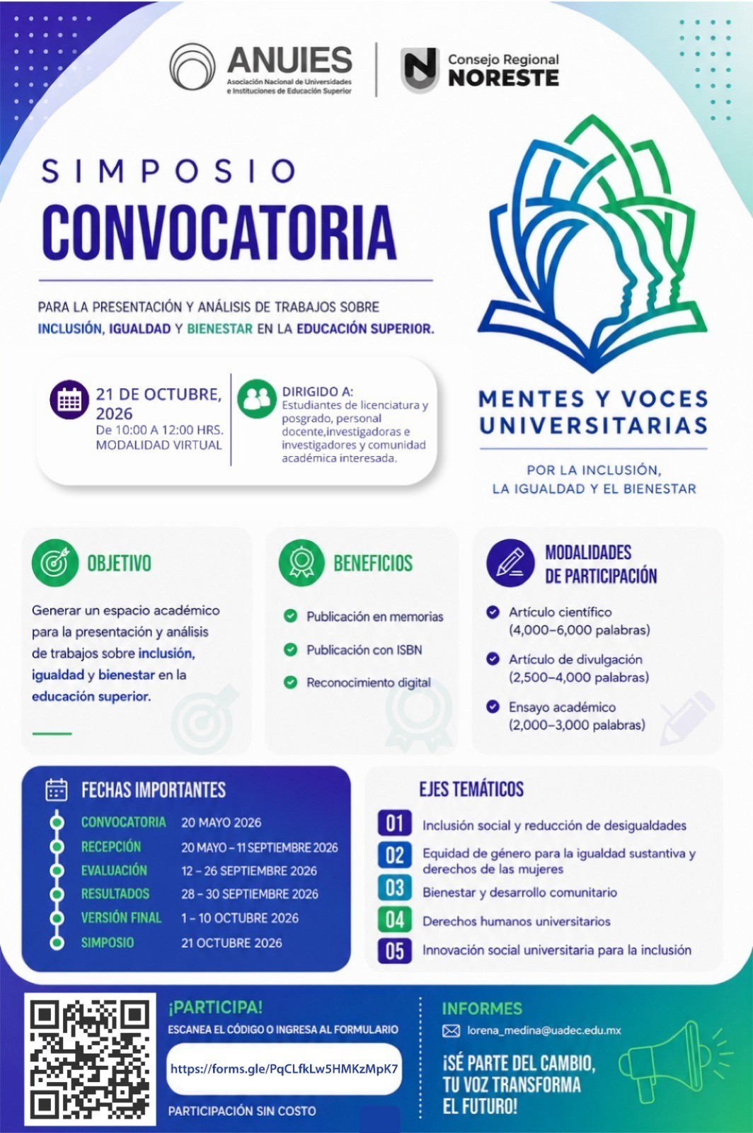 Simposio Mentes y Voces Universitarias por la Inclusión