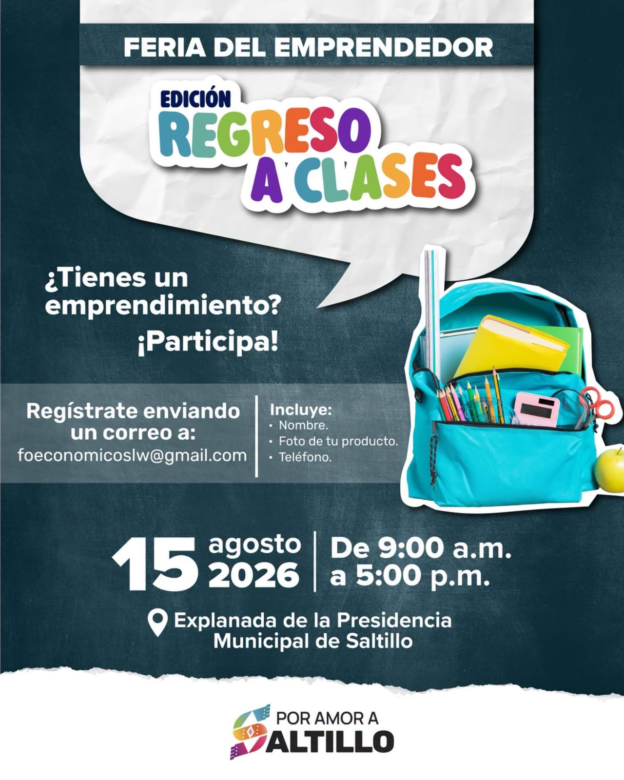 Feria del regreso a clases Saltillo