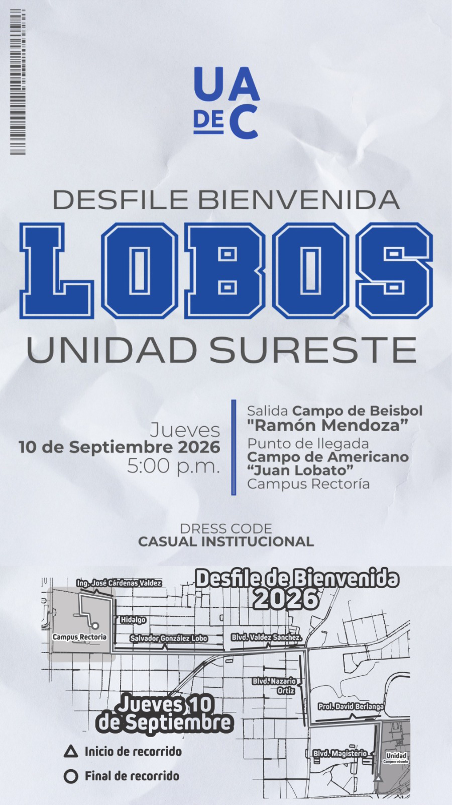 Cierre de Calles Desfile